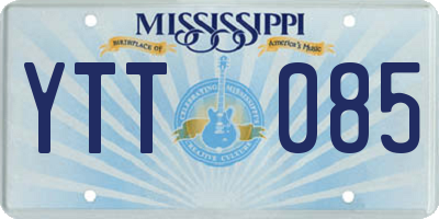 MS license plate YTT085