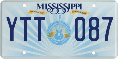 MS license plate YTT087