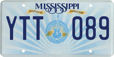 MS license plate YTT089