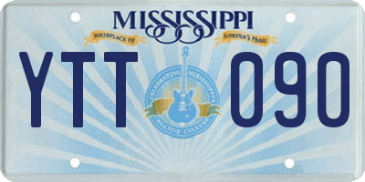 MS license plate YTT090