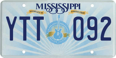 MS license plate YTT092