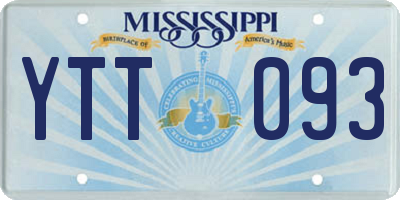MS license plate YTT093