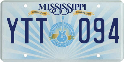 MS license plate YTT094