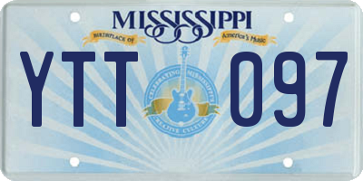 MS license plate YTT097