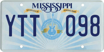 MS license plate YTT098