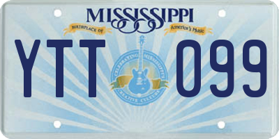 MS license plate YTT099
