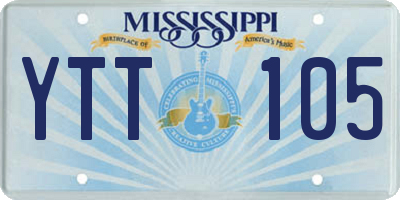 MS license plate YTT105