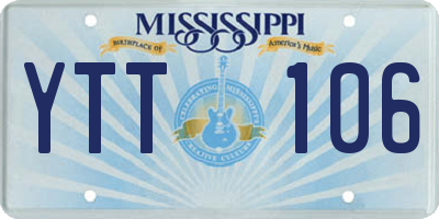 MS license plate YTT106