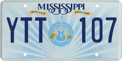 MS license plate YTT107