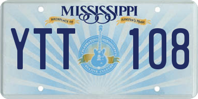 MS license plate YTT108