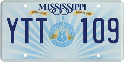MS license plate YTT109