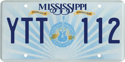 MS license plate YTT112