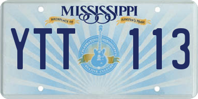 MS license plate YTT113