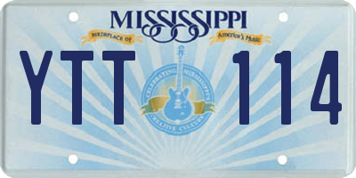 MS license plate YTT114