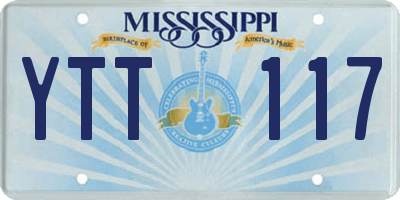 MS license plate YTT117