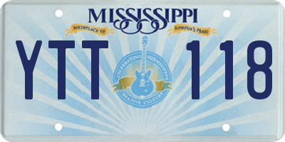 MS license plate YTT118