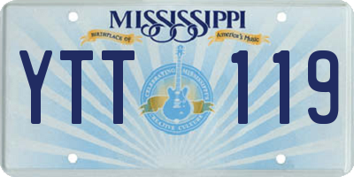 MS license plate YTT119