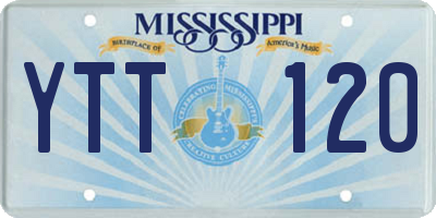 MS license plate YTT120