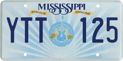 MS license plate YTT125