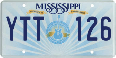 MS license plate YTT126
