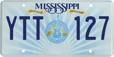 MS license plate YTT127