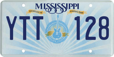 MS license plate YTT128
