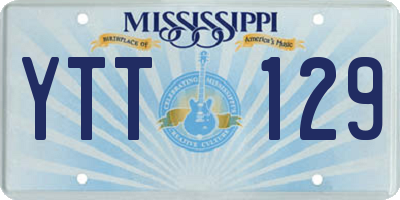 MS license plate YTT129