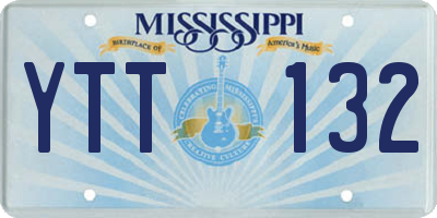 MS license plate YTT132