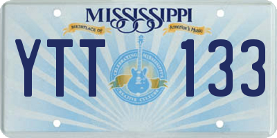 MS license plate YTT133