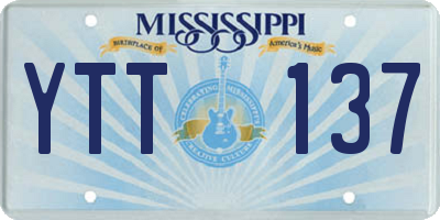 MS license plate YTT137