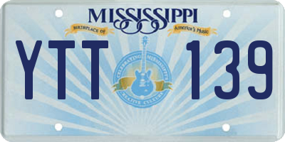 MS license plate YTT139