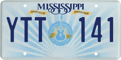 MS license plate YTT141