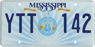 MS license plate YTT142