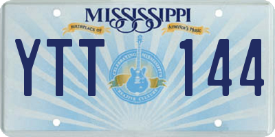 MS license plate YTT144