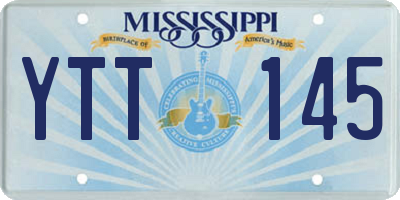 MS license plate YTT145