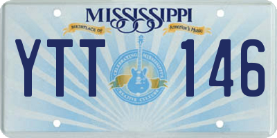 MS license plate YTT146