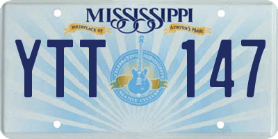 MS license plate YTT147