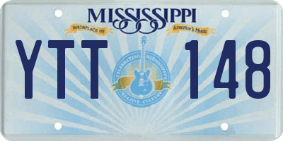 MS license plate YTT148