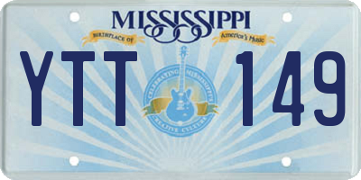 MS license plate YTT149