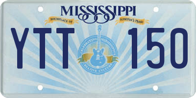 MS license plate YTT150