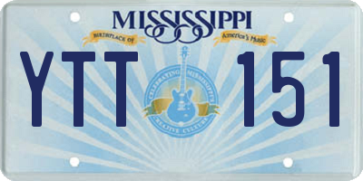 MS license plate YTT151