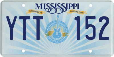 MS license plate YTT152