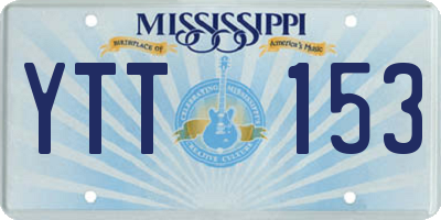 MS license plate YTT153