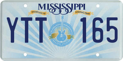 MS license plate YTT165