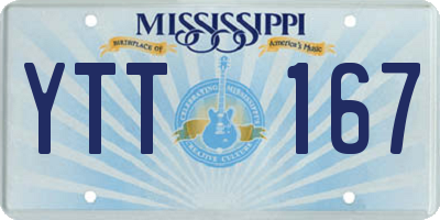 MS license plate YTT167
