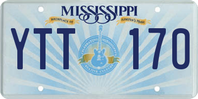 MS license plate YTT170
