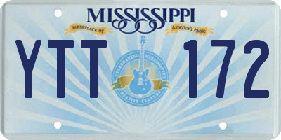 MS license plate YTT172