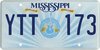 MS license plate YTT173