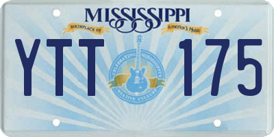 MS license plate YTT175