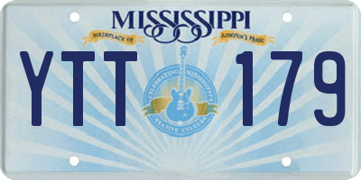 MS license plate YTT179